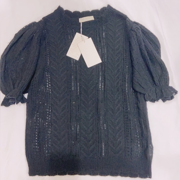 NWT $390 Ulla Johnson Mavis Top in Black - Picture 5 of 7